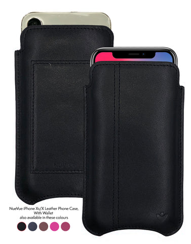 Apple iPhone 11 Pro and iPhone X/Xs Wallet Cases | Screen Cleaning and Sanitizing Lining | Quality USA Cowhide Leather
