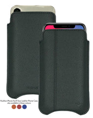 iPhone 12 and iPhone 12 Pro Sleeve Case | Screen Cleaning and Sanitizing Lining | Faux Vegan Approved Leather