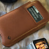 NueVue iPhone 11 Pro Max and iPhone Xs Max Case Napa Leather | Tan | Sanitizing Screen Cleaning Case